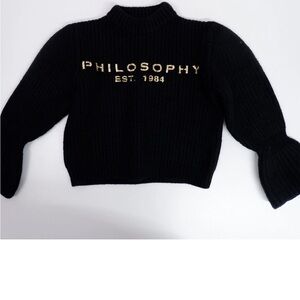 Philosophy Black Knitwear with Metallic Details
